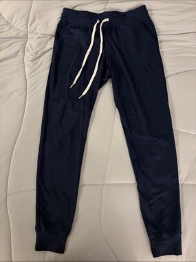 ZYIA Men's Navy Joggers with White Drawstring